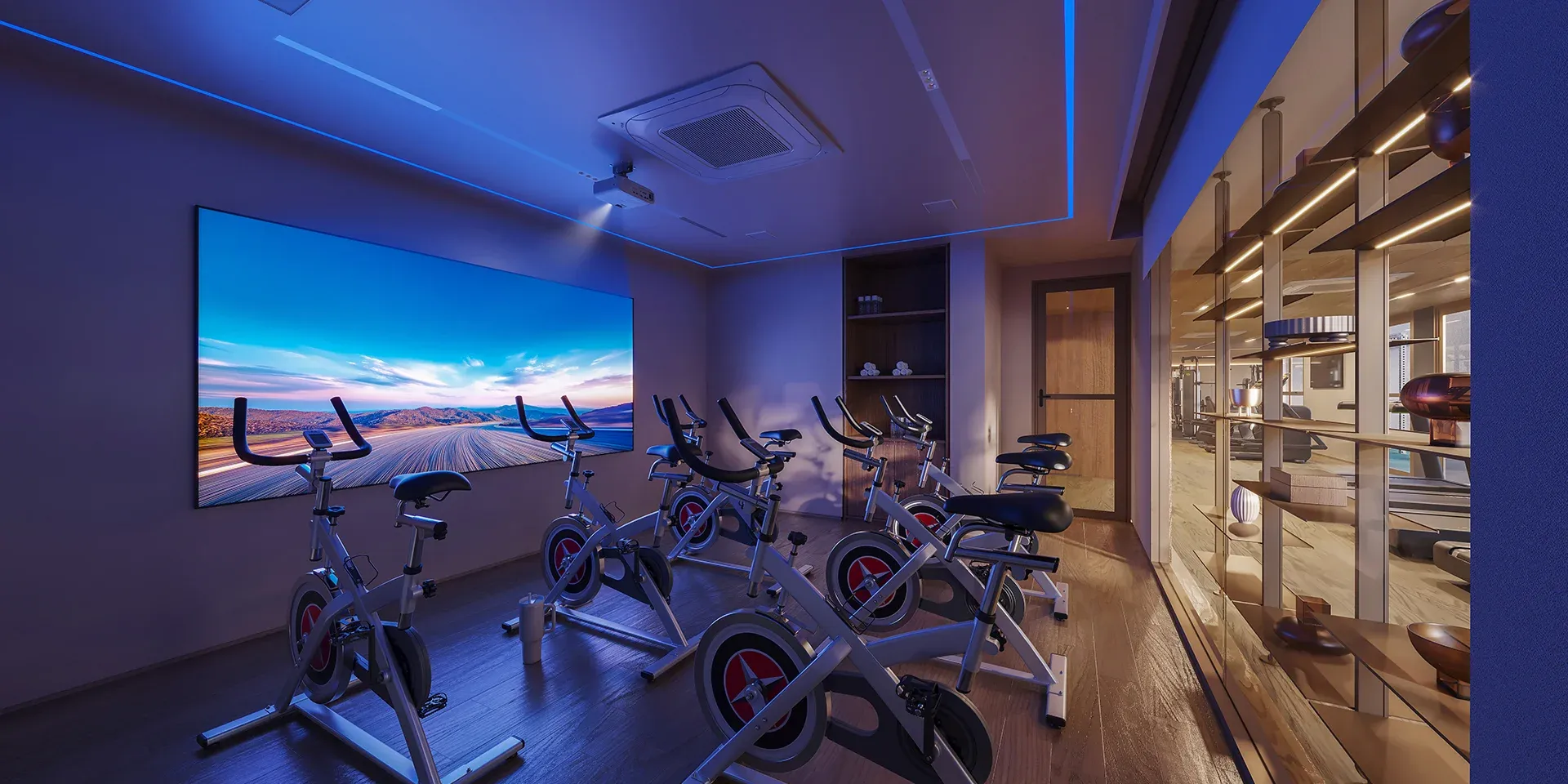 Studio Spinning no empreendimento Oro by Ornare