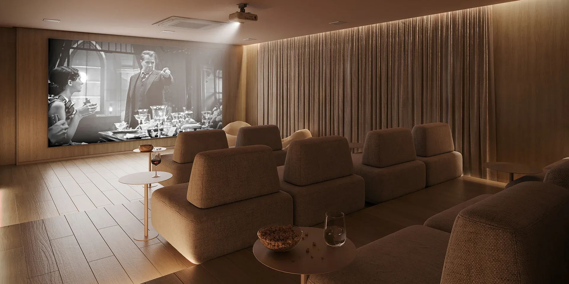 Cinema no empreendimento Oro by Ornare