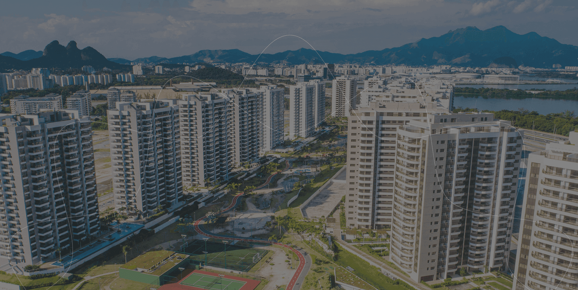 Vista aérea do bairro planejado Ilha Pura na Barra da Tijuca